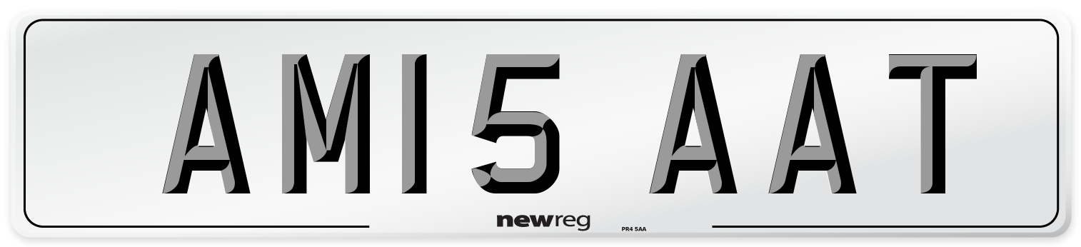 AM15 AAT Number Plate from New Reg